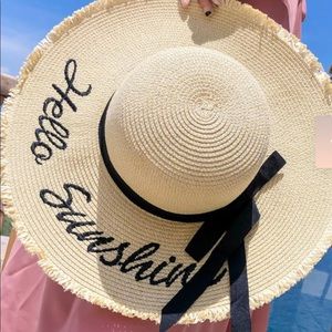Panama straw Hat , Hello sunshine straw hat